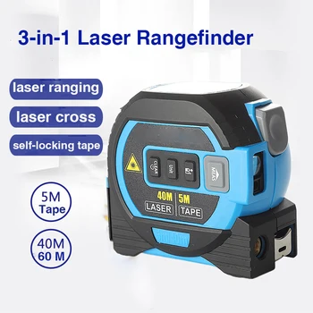 Laserový Merač Vzdialenosti Meranie Laserom Pásky Opatrenie Digitálny Laserový Diaľkomer Digitálne Elektronické Rulety Nehrdzavejúcej 5 m Páska Pravítko