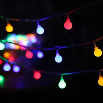LED Loptu String Svetlá Víla Garland Vianočné Vonkajší Balkón Dekorácie, Svadobná Výzdoba pre Domáce Napájaný z Batérií