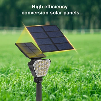 LED Vonkajšie Lampy, Super Svetlé Slnečnej Krajiny Osvetlenie 2 Svetelných Režimoch Jednoduchá Inštalácia pre Záhrada/dvor/Terasa/Cesty/Chodníka