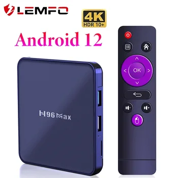 LEMFO V12 Smart Android 12 TV Box H96 Max RK3318 Dual WIFI H96Max Android 12.0 Podpora 4K Google Play Set-Top-Box