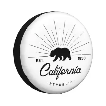 Medveď California Republiky Vlajka Pneumatiky Kryt 4WD 4x4 SUV Náhradné Koleso Chránič pre Toyota RAV4 Prado 14