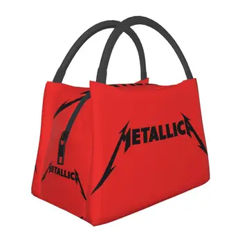 Metallicas Heavy metalu Izolované Obed Tote Taška pre Ženy Prenosný Chladič Tepelnej Jedlo Obed Box Nemocnice Office