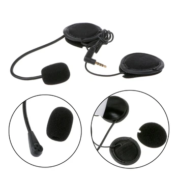 Mikrofón, Reproduktor Mäkké Kábel Headsetu Príslušenstvo pre Motocyklové Prilby palubného telefónu Bluetooth Intercom Pracovať s Akýmkoľvek 3,5 mm konektorom