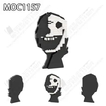 MOC1157 Tvorivú MOC Blackface Monster Modely Stavebných Blokov Horor Charakter Dekorácie DIY Montáž Tehly Hračky Pre Deti