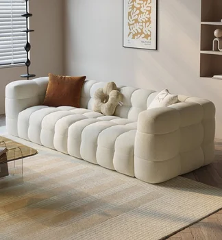 Moderné, jednoduché a luxusné vata gauč, rovno riadok, krém štýl, obývacia izba, štyri-osoba, gauč