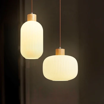 Moderné LED Prívesok na Čítanie Loft Jedálenský Roon Spálňa Sklenené Tienidlo Luster Prívesok Lampa Domov Osvetlenie Zariadenie E27 Základni Lampy