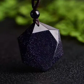 Modrá piesku kameňa star náhrdelník prívesok prívesok crystal ručné hviezdne nebo energie kameňa páry veštenie crystal