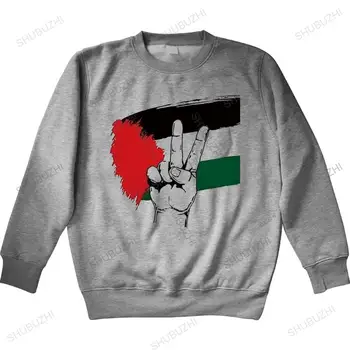 Muži streetwear vysokej kvality hoody mikina Príležitostné Tlače hoodie Palestíny Mier dlhý rukáv pánske posádky krku teplý hoodies top