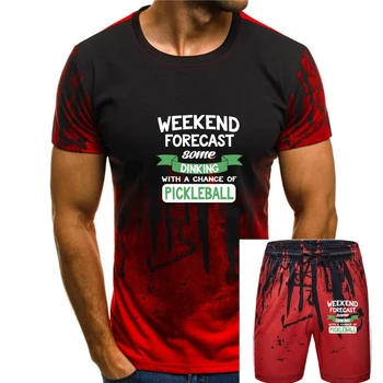 Muži tričko Víkend Prognózy niektorých Dinking šancu Pickleball Tričko Tričko Vytlačené T-Shirt tees top