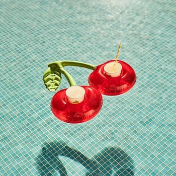 Nafukovacie Držiak Cherry Piť Postaviť Bazén, Bar Hračka Float Tácky pre Letnú Dovolenku Príslušenstvo