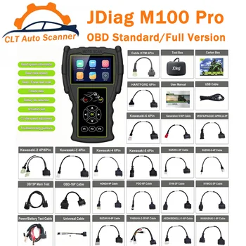 Najnovšie JDiag M100 Pro Motocykel diagnostika OBD OBD2 Skener S D87D88 Funkcia Čítať a Vymazať Kód Poruchy ABS Test Systému