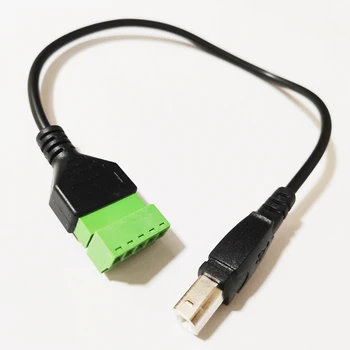 NCHTEK USB 2.0 B Samec na 5Pin/Spôsob Žena Skrutka Skrutka Štít Terminály Zásuvné Typ Kábel Adaptéra / 1PCS