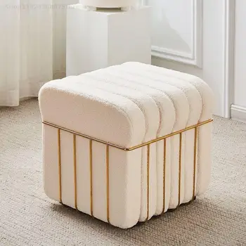 Nordic obuvi zmena stolice baránok fleece toast stolice piknik domov zhromažďovanie vymeniteľný a umývateľný funkčný konferenčný stolík stolice