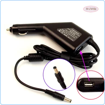 Notebook Auto Adaptér DC Nabíjačka Napájanie + USB Port pre ASUS M1 M2 M3 M5 M6 M6N M6V M6VA M8 M50 M51 M70