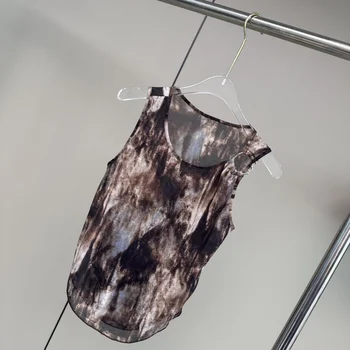 Nový atrament halo vesta ➕ pol sukne súbor senior retro hornej časti tela