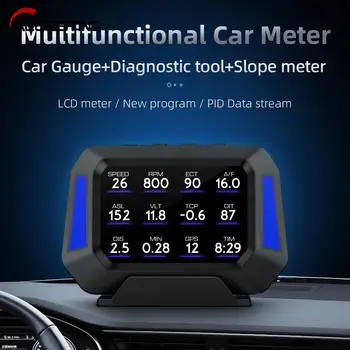 Nový HUD P21 OBD Gps Head Up Display 4x4 Inclinometer Auto Snímač Úrovne Gradient Real-Time Off-road Vozidla, Systému, Rýchlomer