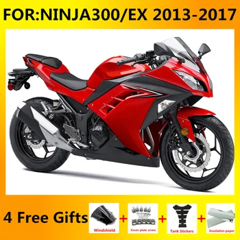 Nový Motocykel, ABS Kapotáže súpravy, vhodné pre ninja EX 300 EX300 ZX300R ninja300 2013 2014 2015 2016 2017 horské kit sada červená čierna