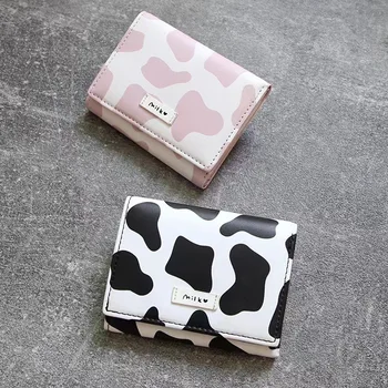 Nový multi-card krátke malé mince kabelku dámy mini peňaženka 30% z Peňaženky deň kórejská verzia krava karty femaleLadies zápästie