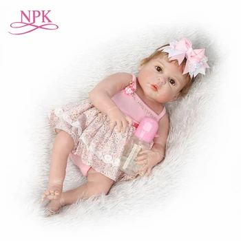 NPK realisticky reborn baby doll plný vinyl silikónové mäkké reálne jemný dotyk cameron hore, dievča, darček hračky pre deti,