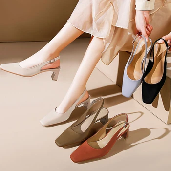Námestie Hlavu Vysoké podpätky Sandále dámske Elegantné Farbou Papuče Pracky Bežné Pohodlné Strany Topánky Zapatos Para Mujer