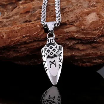 Odin Kopije Rune z Nehrdzavejúcej Ocele Viking náhrdelník Nordic mužov Keltský uzol Vrana amulet módny Prívesok lokomotíva Pohanské šperky