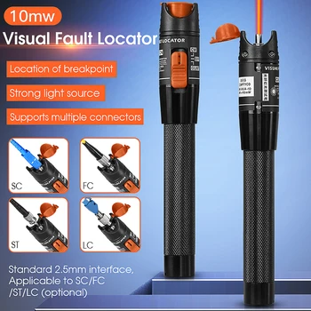 Optické vláknové VFL COMPTYCO 10MW Vizuálne Poruchy Hľadáčik Optický Kábel Zariadenia Tester Rozsah Červené Svetlo Pero VFL