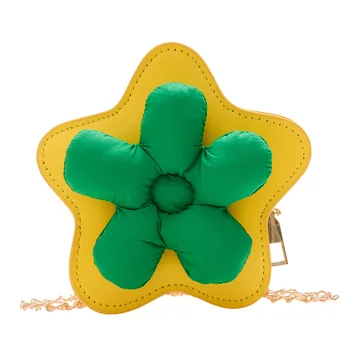 Osobné Dizajn Päť-Špicaté Malé Deti kvetín je Módna Taška Baby Mince Kabelku Reťazca Ramenný Crossbody Taška