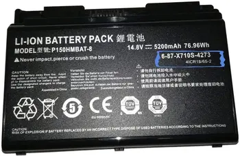 P150HMBAT-8 X710S Notebook Batérie Náhradné pre CLevo 6-87-X710S-4271 6-87-X710S-4272 6-87-X710S-4J7 6-87-X710S-4J72 Sager NP81
