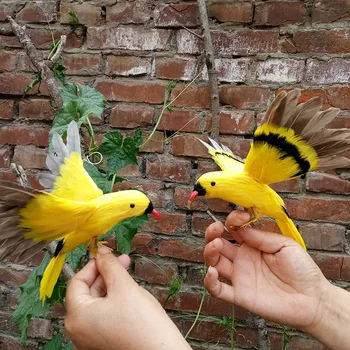 pena&perie šíri krídla pestré perie vtákov remeselné simulácia vták o 12x15cm domov, záhradné dekorácie, darčekové p0170