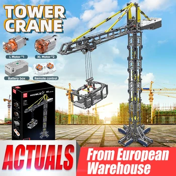 PLESNE KRÁĽ 17004 Mestský Stavebný Žeriav Hračka Technické Tower Crane Stavebné Bloky Nastaviť pomocou Diaľkového Ovládania pre Deti, Dospelých Dary