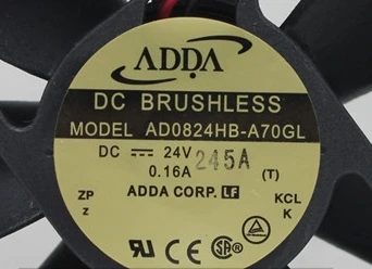 Pre ADDA 8025 8CM8cm DC24V 0.16 A AD0824HB-A70GL converter, ventilátor