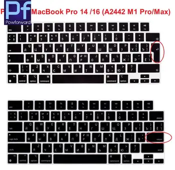 pre MacBook Pro 14 palcový 2022 A2442 M1 Pro/Max & MacBook Pro 16-palcové A2485 A 2442 A2485 ruský jazyk, Silikónový Kryt Klávesnice