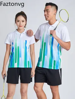 Profesionálne Unisex Stolný Tenis Košele, Krátke rukávy Rýchle sušenie Súťaže Školenia Vyhovuje Volejbal Muži Ženy Badminton Set