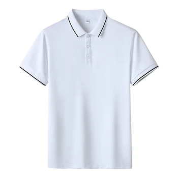 Pánske Polo Tričko-Krátke rukávy Modely High-grade Ice Hodváb T-shirt Male Svetlo Luxusné Módne Business Príležitostné Letné Mužov Topy