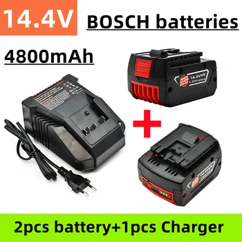 Pôvodné 14,4 V náhradnú batériu 4800mAh~12,800 mAh, predáva sa ako balík,platné pre Bosch 14,4 V batéria BAT607G BAT614 BAT614G