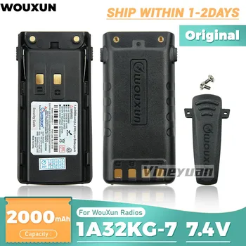 Pôvodné Wouxun 7.4 V 2000mAh 1A32KG-7 1A20KG-7 Li-ion Batéria pre KG-UV9D KG-UV9D Plus obojsmerné Vysielačky Batérie s Opasok