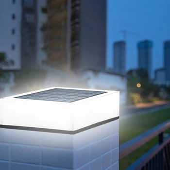 Rainproof LED Solárne Pilier Svetlo Vonkajšie Stĺpec Hlavu Nočné Svetlo Nepremokavé Solárny Záhradný Plot Krajiny Lampa