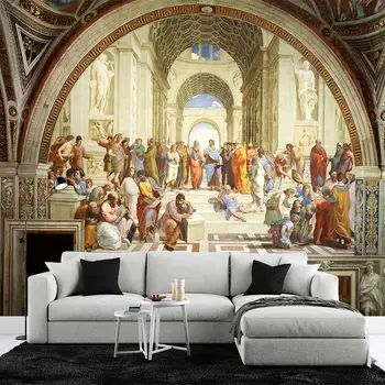 Retro olejomaľba cirkvi Súd osobnosť na Mieru samolepiace tapety nástenná maľba v obývacej izbe a spálni