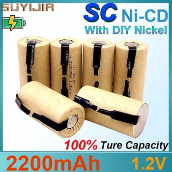SC 1.2 V 2200mah NI-CD Nabíjateľná Batéria s Vysokou Kapacitou pre Elektrický Skrutkovač Batérie Nástroj Batérie Ručné Vŕtačky Batérie