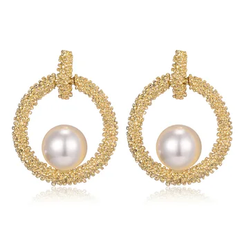 Shineland 2023 Nový Pearl Náušnice pre Ženy Módne Šperky Horúce Módne Simulované Pearl Geometrické Drop Náušnice Šperky