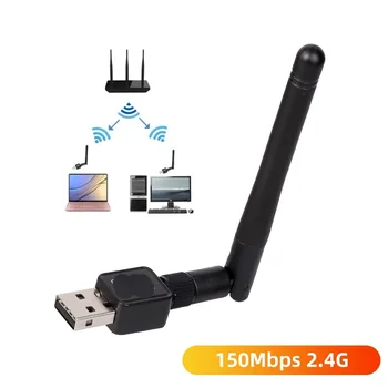 Sieťová Karta Mini USB Karty Adaptéra WiFi 150Mbps 2dBi WiFi adaptér PC, WiFi Antény WiFi Dongle 2.4 G USB, Ethernet, WiFi Prijímač