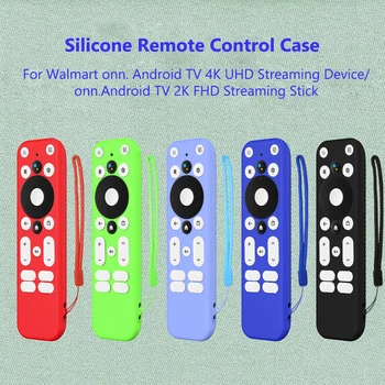 Silikónové puzdro pre Wal Onn. Android TV 4K UHD Streaming Zariadenie / 2K FHD Streaming Stick Diaľkové Ovládanie Ochranný Kryt Plášťa