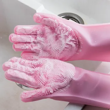 Silikónové rukavice, riady so rukavice, domáce riady so rukavice pre mužov a ženy, kuchyňa nástrojov na čistenie, upratovanie domácností
