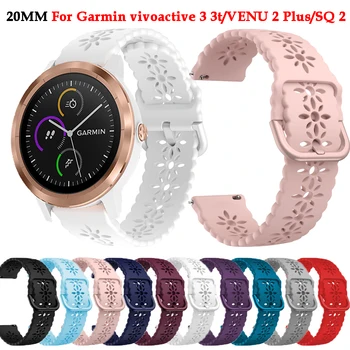 Silikónové Watchband Popruhy Pre Garmin vivoactive 3/3t/VENU 2 Plus/SQ2 20 mm Smartwatch Náramok Náramky Predchodcu 158 55 Pásma