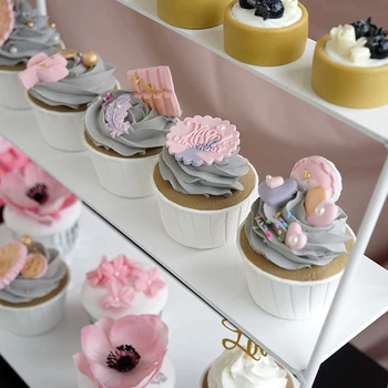 Simulácia šedá naladiť krém pohár tortu Falošné tortu rekvizity Pečenie obchod kabinetu dekorácie, rekvizity Streľba