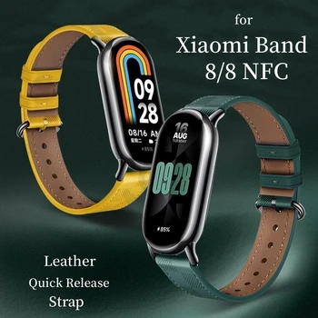 Sledujte Popruh pre Xiao Mi Kapela 8 8 NFC Náramok Kožený Náramok náramku MiBand 8 band8 Smartwatch Príslušenstvo