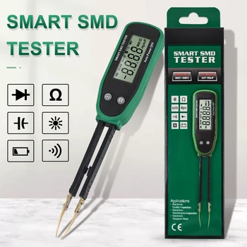Smart Meter, SMD Auto Rozsah tweezer multimeter Kapacita Odpor Kontinuity Diód, Test Meter LCD Displej SMD Tester