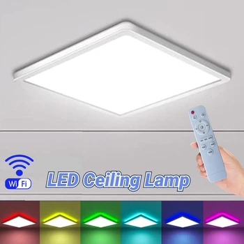 Smart WIFI Kolo /Štvorcových LED Stropné Svietidlá RGB Povrchovú montáž Osvetlenia Zariadenie, Diaľkové Ovládanie Domov Spálňa, Obývacia Izba Svetlo