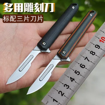 Socha Skladací Nôž G10 Rukoväť 24 Čepeľ Kreatívny Darček Nôž Prenosný Malý Nôž Taktický Nôž