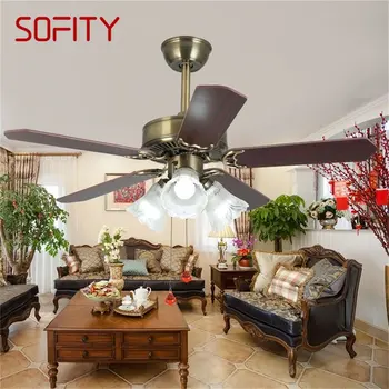 SOFITY Stropný Ventilátor Svetlo Moderný Jednoduchý Rovný Kotúč Lampa S Diaľkovým ovládaním LED Pre Domáce Obývacia Izba
